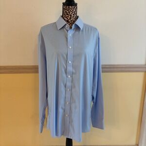 Charles Tyrwhitt Mens Slim‎ Fit Non Iron Light Blue Dress Shirt 17 36